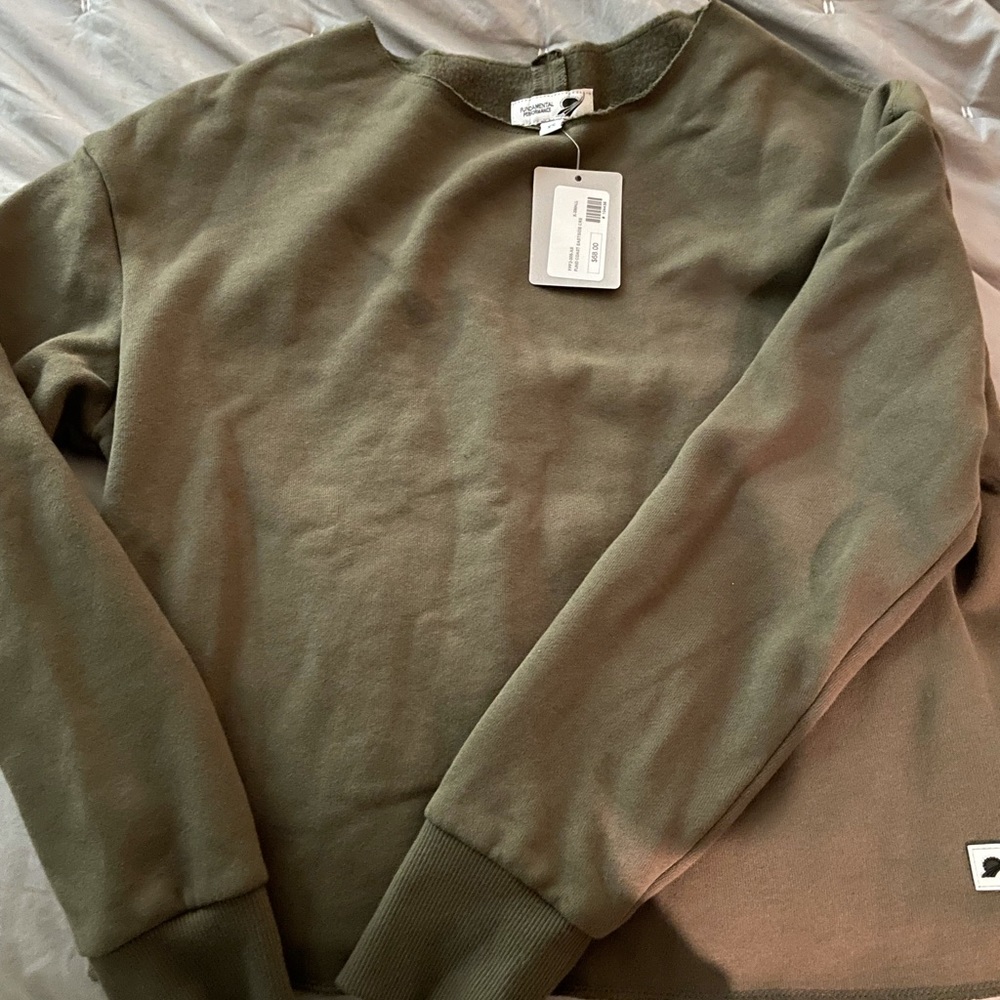 Brand new Army green crop hoodie!